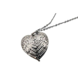 Colier + pendentif coeur ailé personnalisé - Personnaliz.re