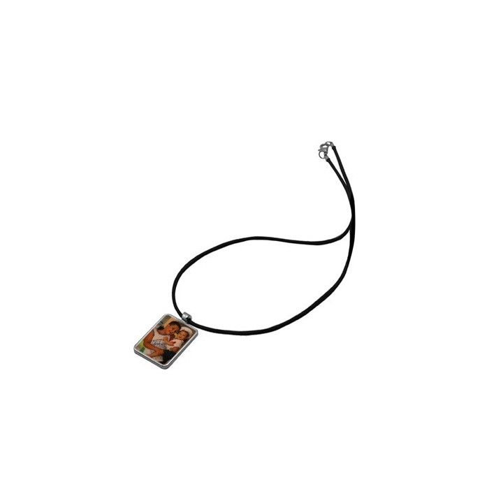 Colier + pendentif rectangle personnalisé - Personnaliz.re