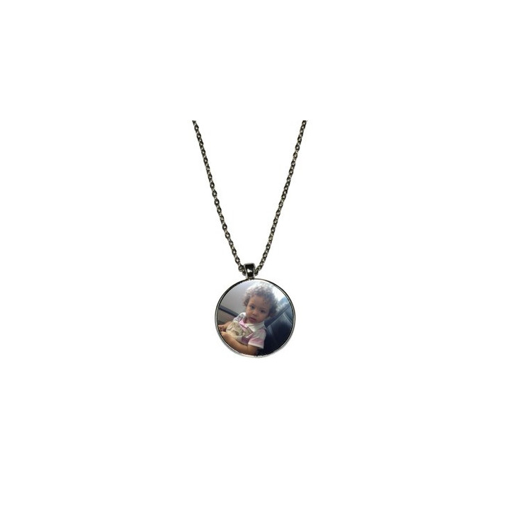 Colier + pendentif rond personnalisé - Personnaliz.re