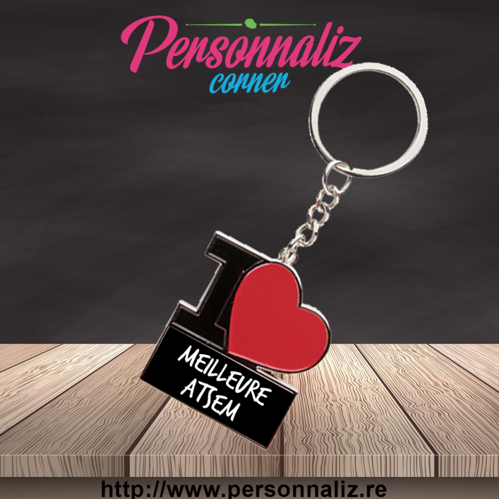 Porte-clé acier inoxydable (Love)