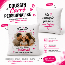 coussin personnalisé ( recto / verso )