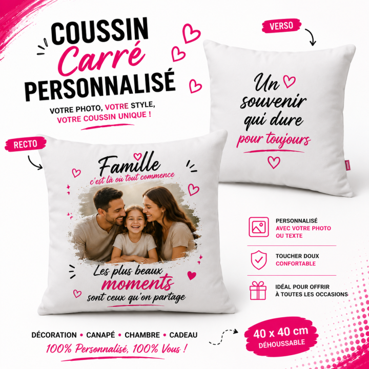 coussin personnalisé ( recto / verso )