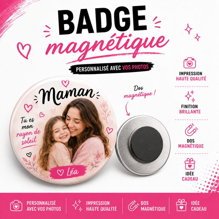 badge magnétique 50mm