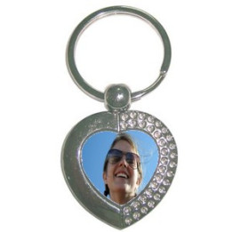 porte cle metal inoxidable (coeur) personnalisé - Personnaliz.re