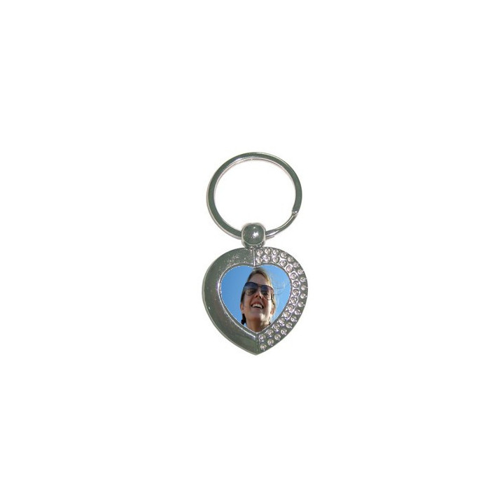 porte cle metal inoxidable (coeur) personnalisé - Personnaliz.re
